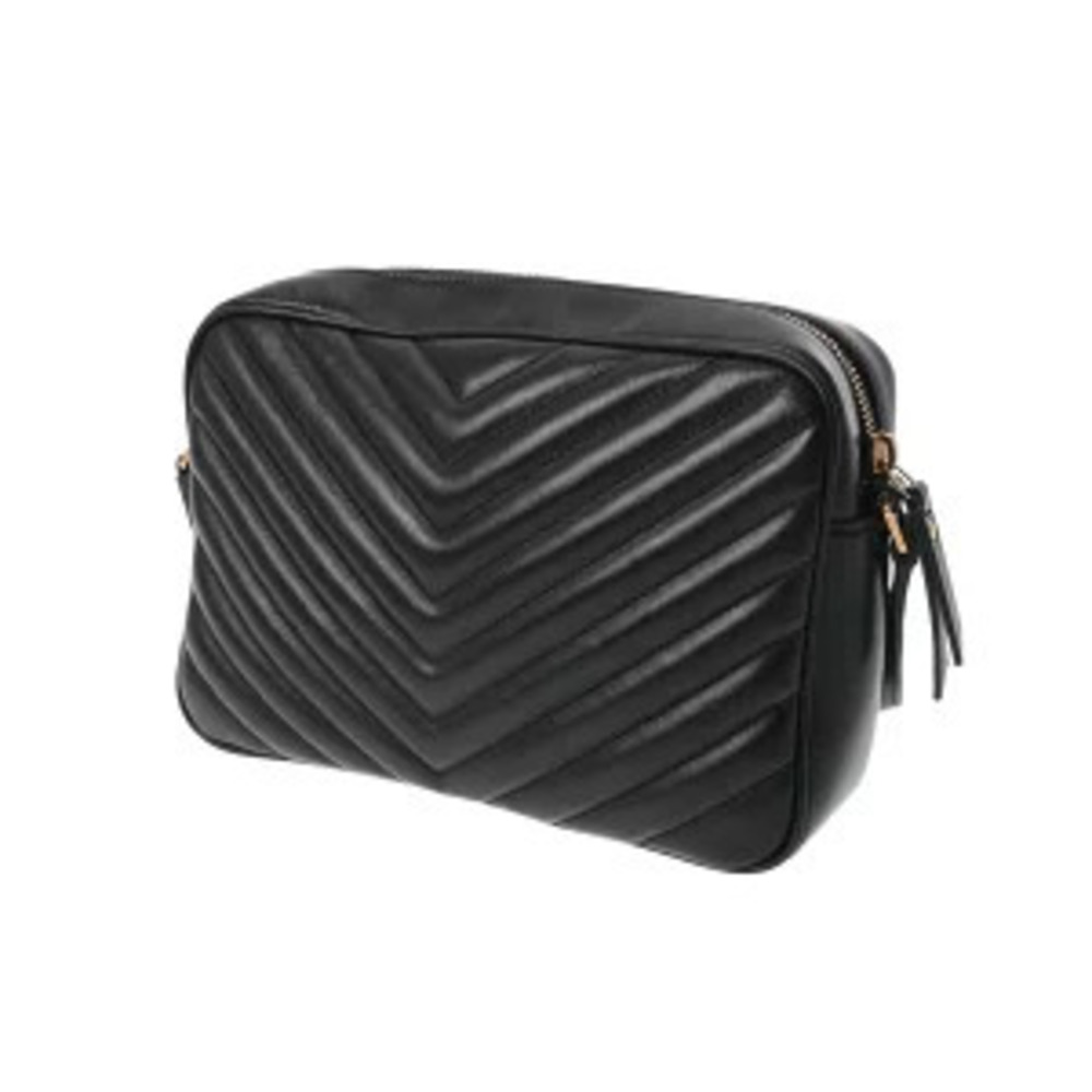 Saint Laurent Lou Leather Shoulder Bag Black handbag - Picture 2 of 9